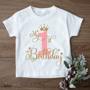 1st Birthday T Shirt My First Birthday Princess T Shirt