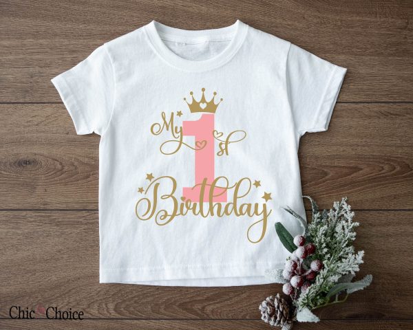 1st Birthday T Shirt My First Birthday Princess T Shirt