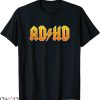 Adhd T-Shirt Easily Orange Adhd Typography Awareness Embrace