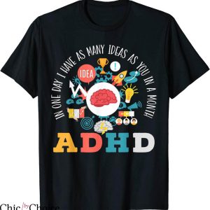 Adhd T-Shirt Easily Warrior Embrace Neurodiversity Awareness
