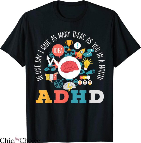 Adhd T-Shirt Easily Warrior Embrace Neurodiversity Awareness