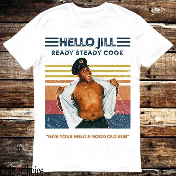 Ainsley Harriott T-Shirt Hello Jill Ready Gamer Cult Movie