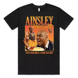 Ainsley Harriott T-Shirt Homage Vintage Retro Funny Icon
