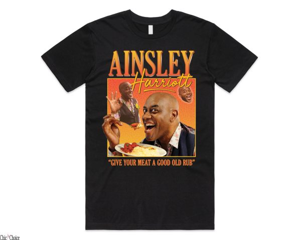 Ainsley Harriott T-Shirt Homage Vintage Retro Funny Icon
