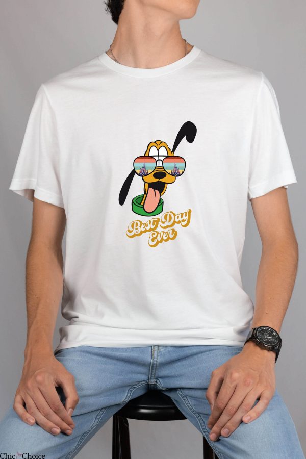 Best Day Ever Disney T-Shirt Cute Pluto Retro Vacation
