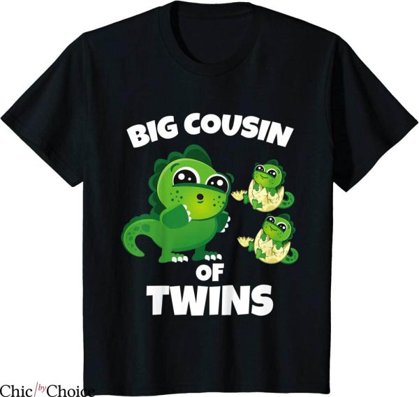 Big Cousin T-Shirt Cousin Of Twins Announcement Party Tee