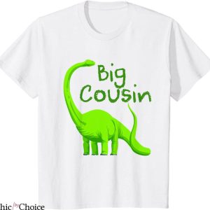 Big Cousin T-Shirt Dinosaur Funny Cute Baby Announcement