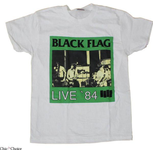 Black Flag T-Shirt 84s Live Photo Of Black Flag Only Fan