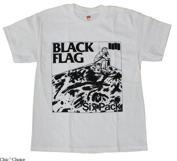 Black Flag T-Shirt Flyer Of Black Flag Six Pack Punk Rock