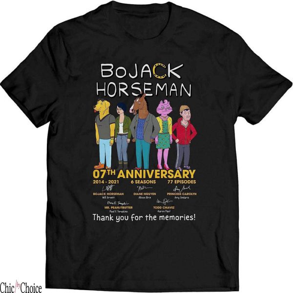 Bojack Horseman T-Shirt Saki Anniversary Thank You Memory