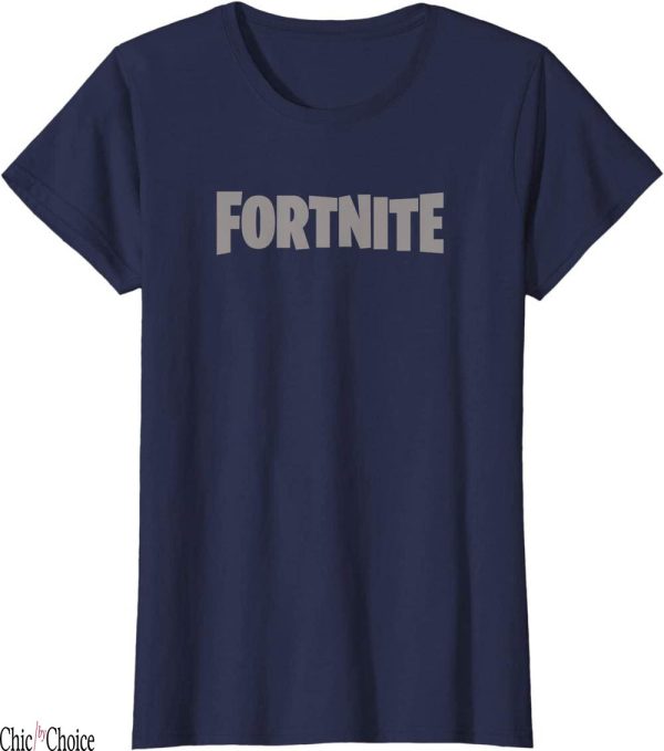 Born To Play Fortnite T-Shirt Greyscale Classic Logo