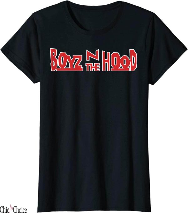 Boyz N The Hood T-Shirt Red Movie Logo White Outline
