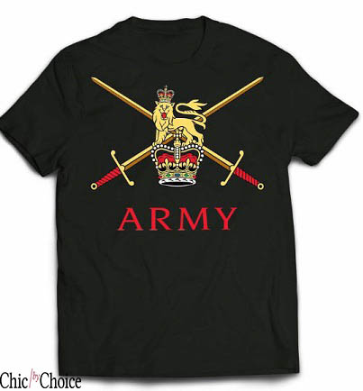 British Army T Shirt British Army Crossed Swords T Shirt