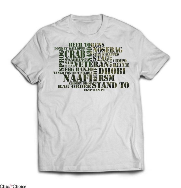 British Army T Shirt British Army Jargon Mash Up T Shirt