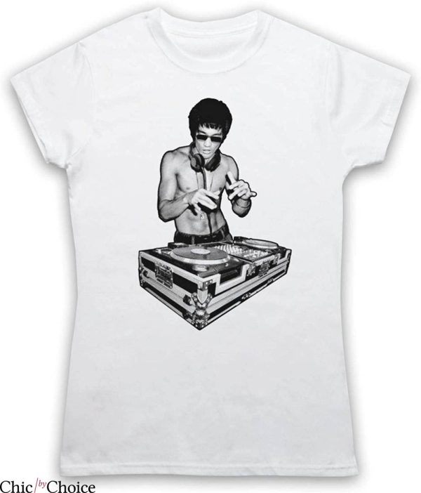 Bruce Lee DJ T-Shirt DJ Bruce Martial Artist Kung Fu Icon