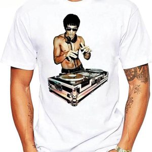 Bruce Lee DJ T-Shirt DJ Dragon Classic Artist Kung Fu Icon