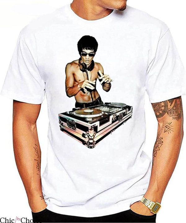 Bruce Lee DJ T-Shirt DJ Dragon Classic Artist Kung Fu Icon
