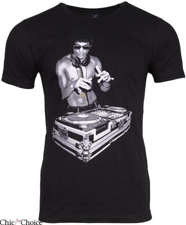 Bruce Lee DJ T-Shirt Dragon Classic Artist Kung Fu Icon