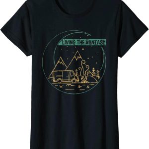 Camper Van T-Shirt Living the Vantasy Outdoor Life
