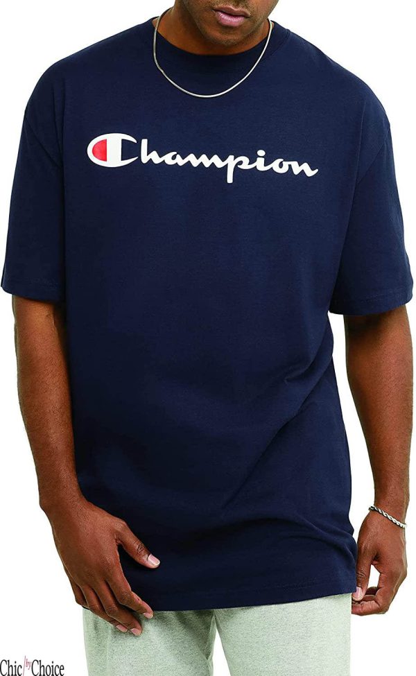 Champion Spark Plug T-Shirt Cotton Mid Weight Script
