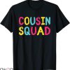 Cousin Crew T-Shirt Colorful Cousin Squad Typography Family