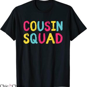Cousin Crew T-Shirt Colorful Cousin Squad Typography Family