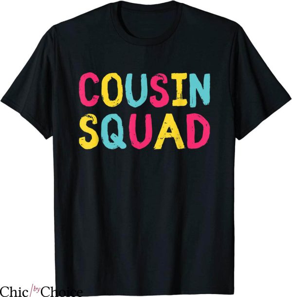 Cousin Crew T-Shirt Colorful Cousin Squad Typography Family