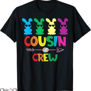 Cousin Crew T-Shirt Colorful Rabbit Squad Easter Day Party