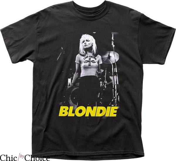 Debbie Harry T-shirt Blondie Band Debbie Standing The Drums