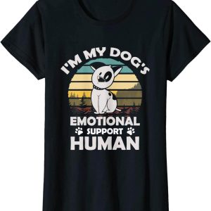 Dog And Human Matching T-Shirt My Emotional Support Vintage