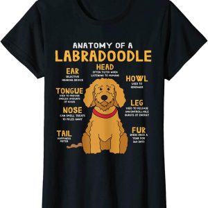 Dog Mum T-Shirt Labradoodle Anatomy Funny Dad Gift