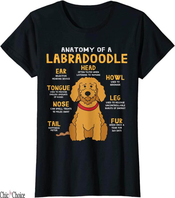 Dog Mum T-Shirt Labradoodle Anatomy Funny Dad Gift