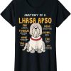Dog Mum T-Shirt Lhasa Apso Anatomy Funny Dad Gift