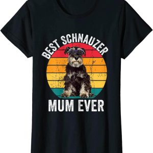 Dog Mum T-Shirt Mini Miniature Schnauzer Mum Schnauzer Lover