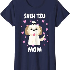 Dog Mum T-Shirt Shih Tzu Mom Mama Mommy Day Mother Owner