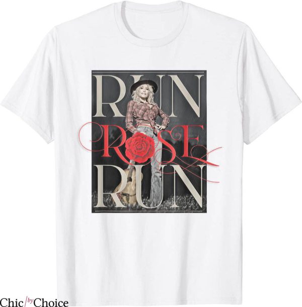 Dolly Parton T-Shirt Run Rose Run Guitar Country Music Star