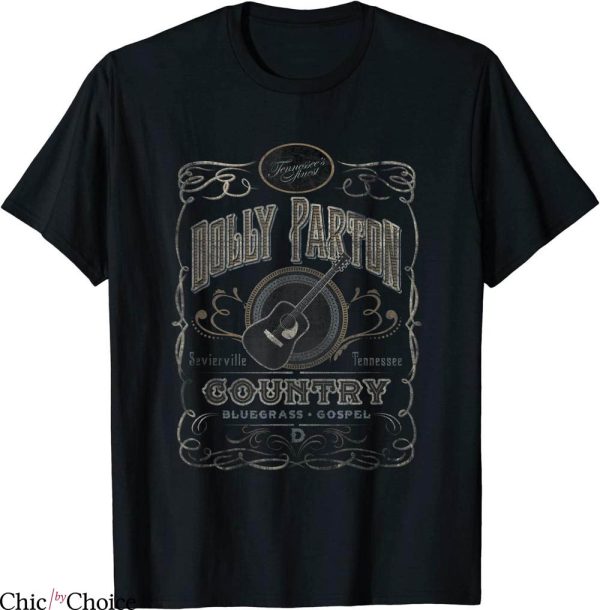 Dolly Parton T-Shirt Whiskey Label Country Music Vintage Tee