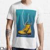 Dr Marten T-Shirt Yellow Fashion Shoe Under Ocean Drawing