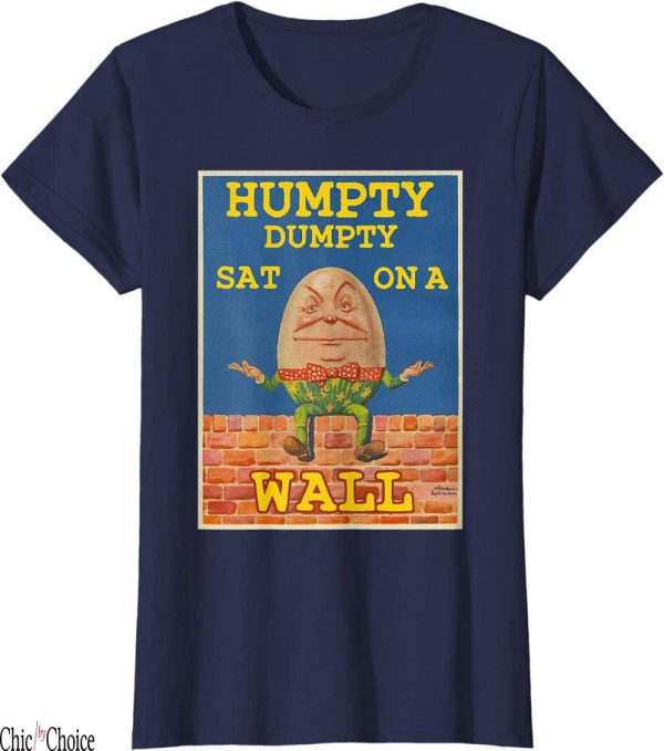 Fairytale Of New York T-Shirt Retro Art Humpty Dumpty Wall