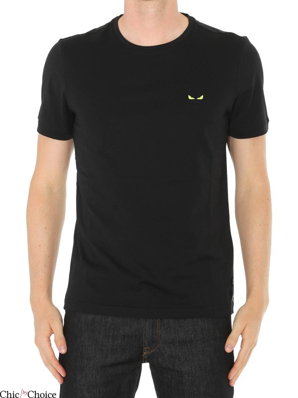 Fendi Eyes T-Shirt Bug Eyes Embroidery Cool Trendy Tee