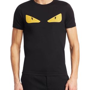 Fendi Eyes T-Shirt Cat Eye Embroidery Cool Trendy Tee