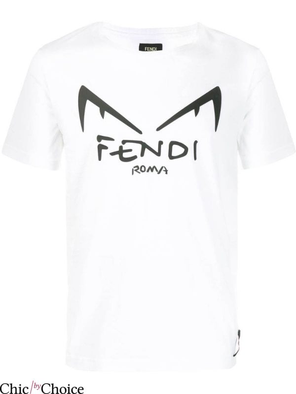 Fendi Eyes T-Shirt Fendi Roma Diabolic Bug Eyes Tee