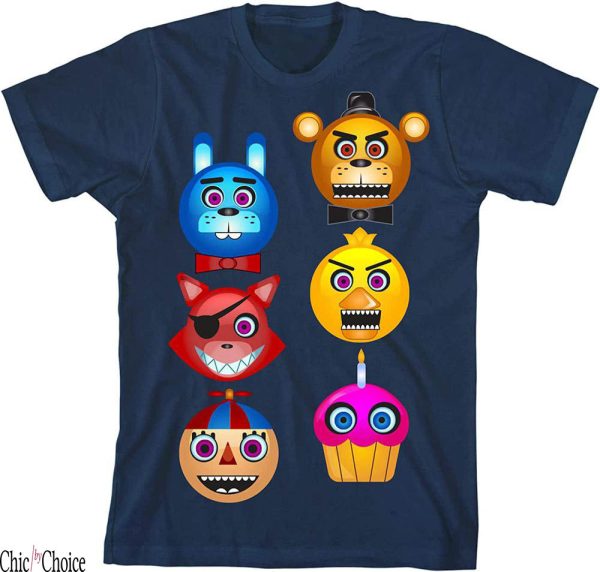 Five Nights At Freddys T-Shirt Animatronic Character Heads