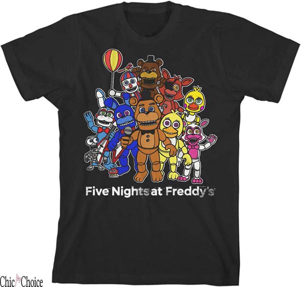 Five Nights At Freddys T-Shirt Character Group