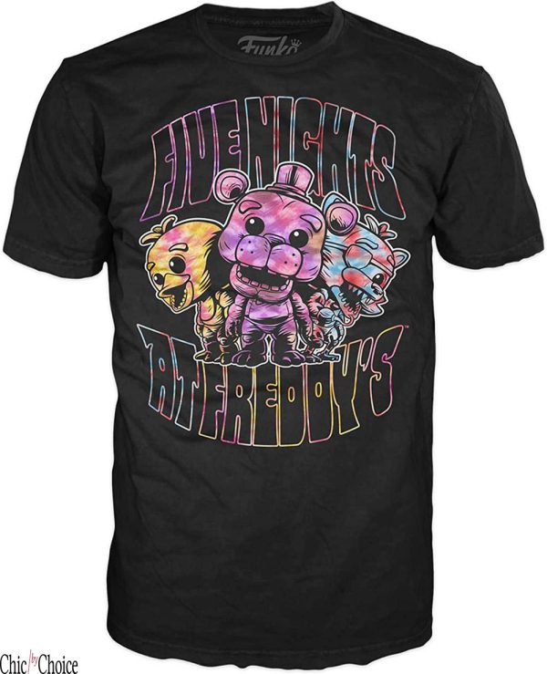 Five Nights At Freddys T-Shirt Fun Pop Boxed Summer Tie Dye
