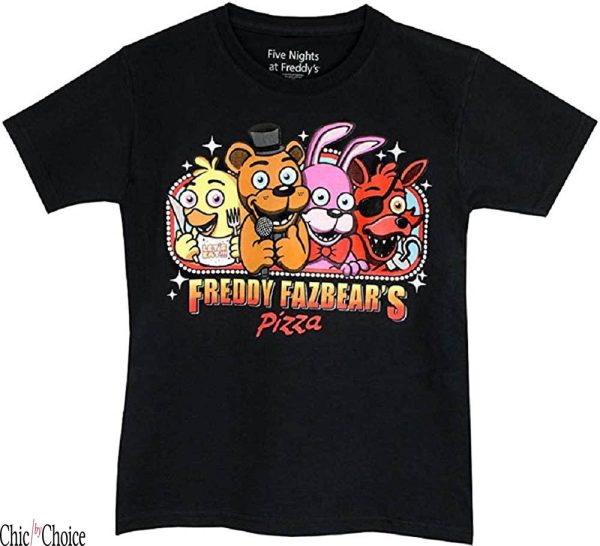 Five Nights At Freddys T-Shirt Youth Pizza Licensed FNAF