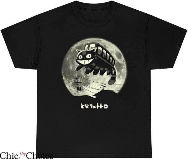 Studio Ghibli T-Shirt Funny Cat Bus My Neighbor Totoro Anime