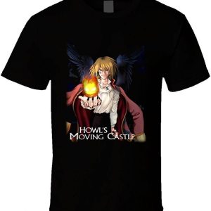 Studio Ghibli T-Shirt Howl Demon Fire Howls Moving Castle