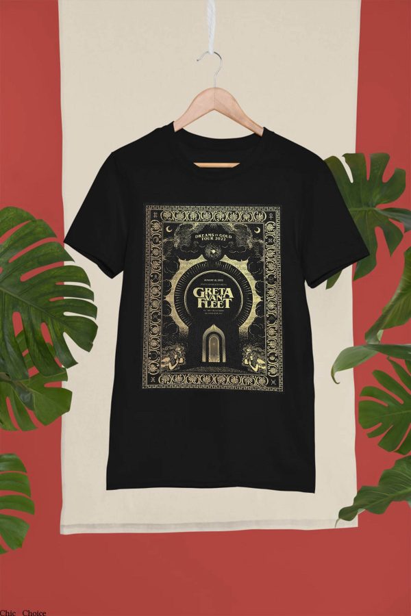 Greta Van Fleet T-Shirt Dreams On Gold Tour Concert Dates