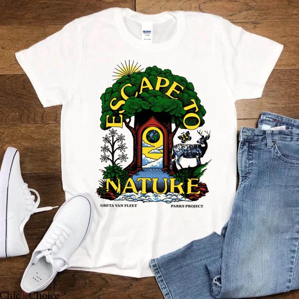 Greta Van Fleet T-Shirt Parks Project Escape To Nature Tee